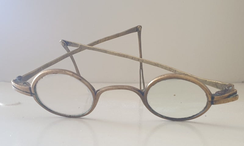 Mid 1800s Turnpin Eyeglasses in Brass. Unique item in NZ outside Museums ? Carousel 2