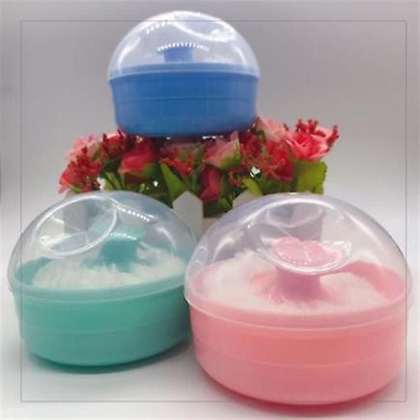 3pcs Powder Puff Empty Box After-bath Body Powder Container With Bath Powder Puf Carousel 1