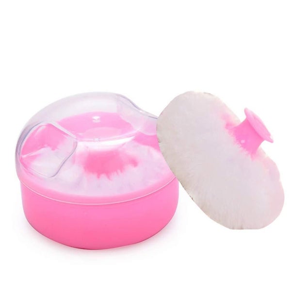 3pcs Powder Puff Empty Box After-bath Body Powder Container With Bath Powder Puf Carousel 3