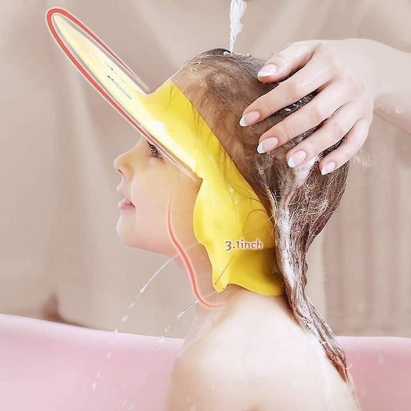 Kids Shower Cap, Shampoo Guard, Eye Ear And Face Adjustable Baby Shower Mask Sil Carousel 2
