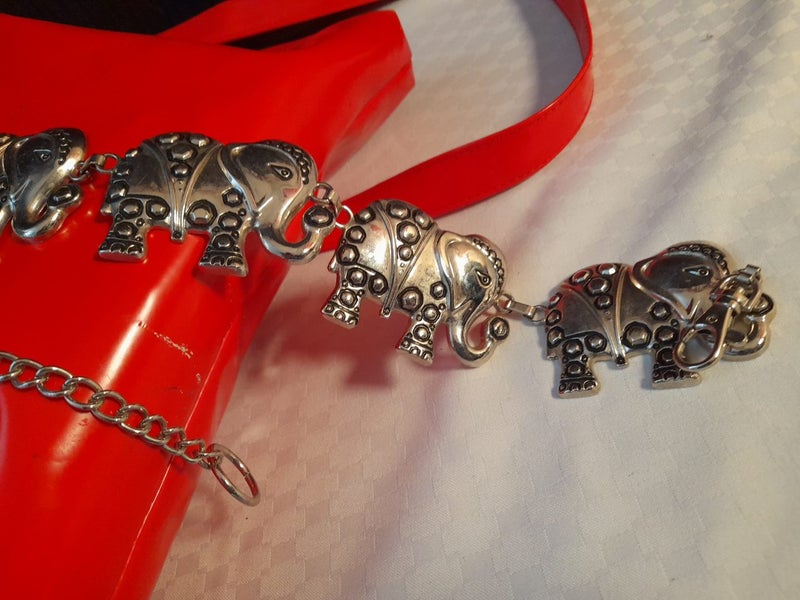 ELEPHANT Silver Metal Waist Chain Fashion Carousel 1