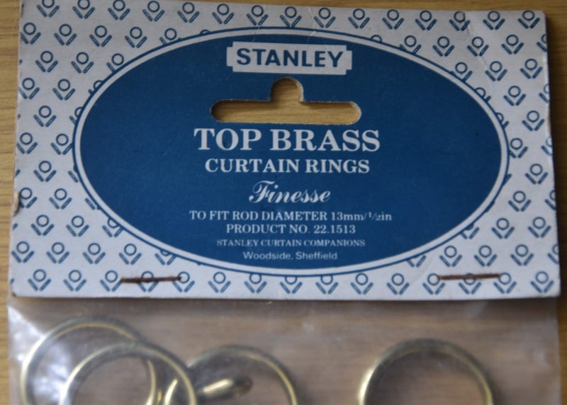 23 solid brass Stanley curtain rings Carousel 2