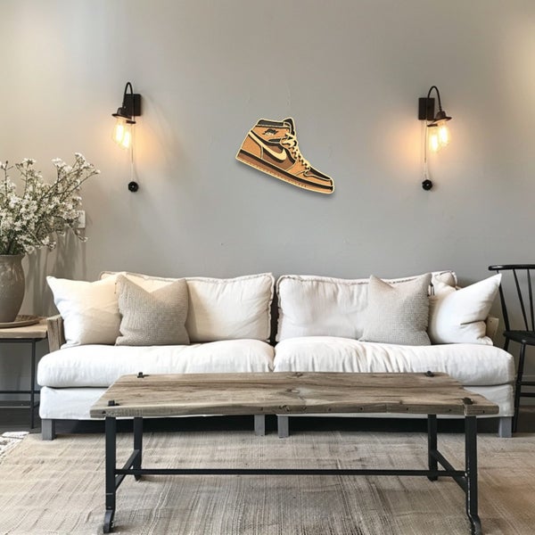 Nike Air Jordan Shoe Layered Wood Hanging Wall Art Carousel 3