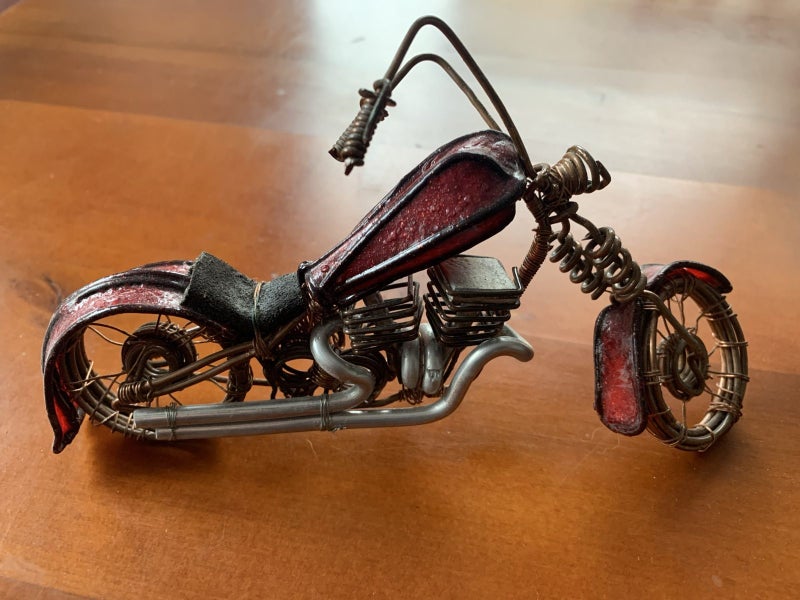 Harley Davidson Motorbike metal art piece - Made by Jason Tana Carousel 1
