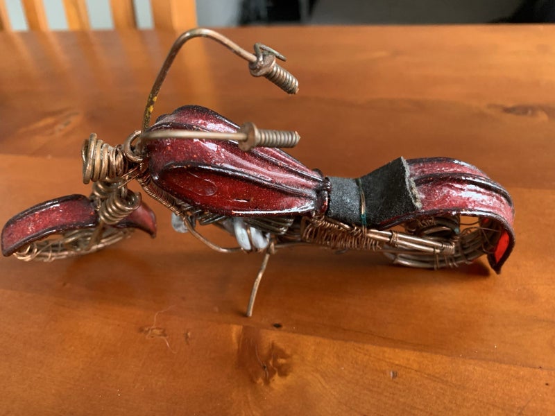Harley Davidson Motorbike metal art piece - Made by Jason Tana Carousel 4