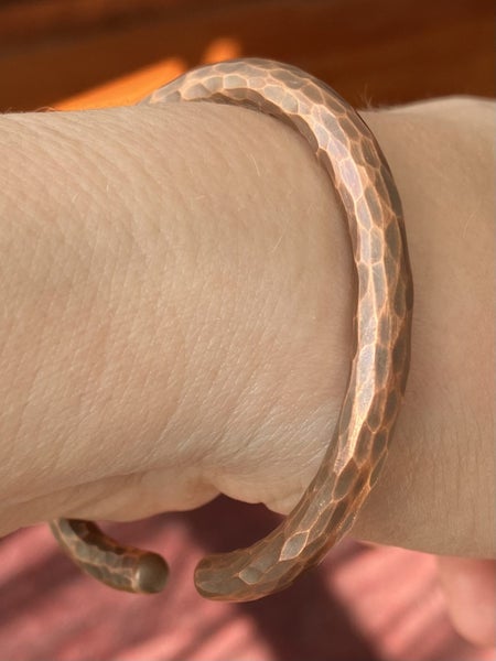 Hammered Handmade Pure Copper Bracelet/Bangle/Cuff Carousel 2