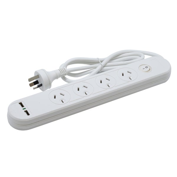 The Brute Power Co. Powerboard - 4 Socket + 2 USB + 1 Switch Carousel 1