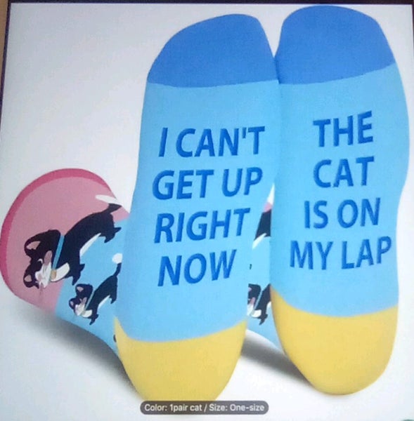 THE CATTAGE - Cute Funky Cat Unisex Novelty Socks Add Colour & Fun To Your Feet Carousel 6