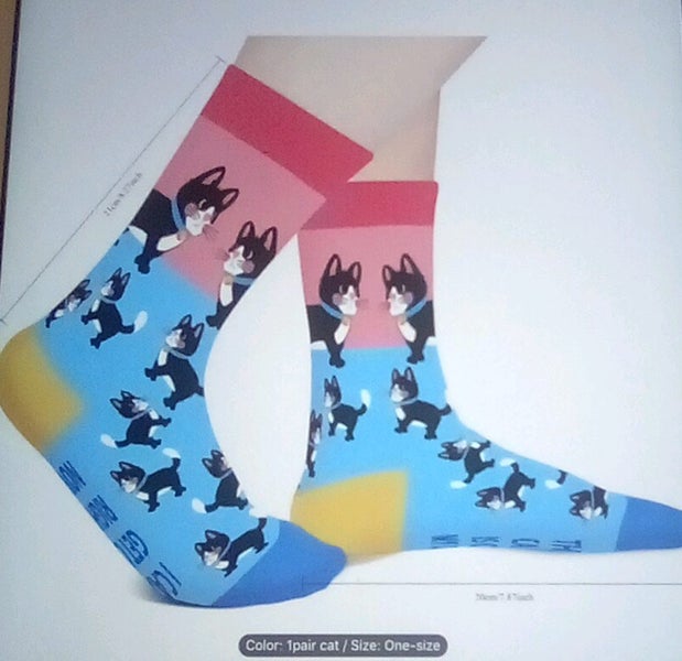 THE CATTAGE - Cute Funky Cat Unisex Novelty Socks Add Colour & Fun To Your Feet Carousel 2
