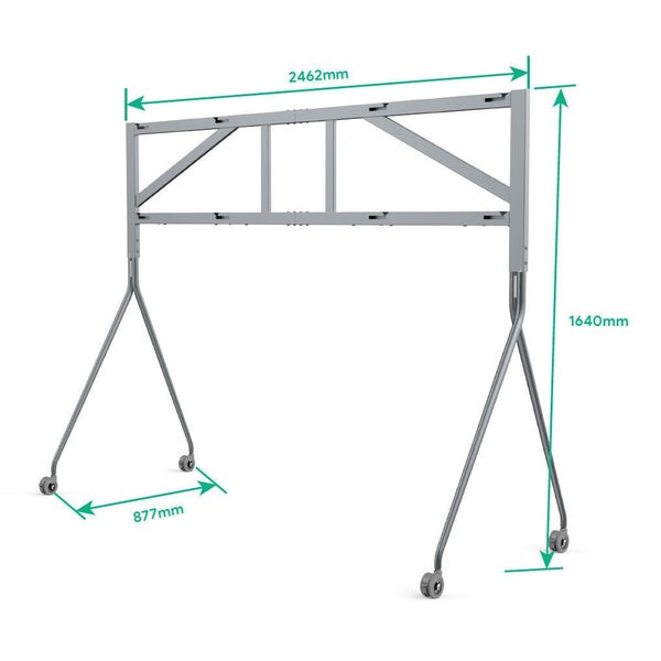 Yealink MB-FloorStand-D652, Dimension (W.D.H) 2462mm × 1640mm × 877mm • Cart Carousel 2