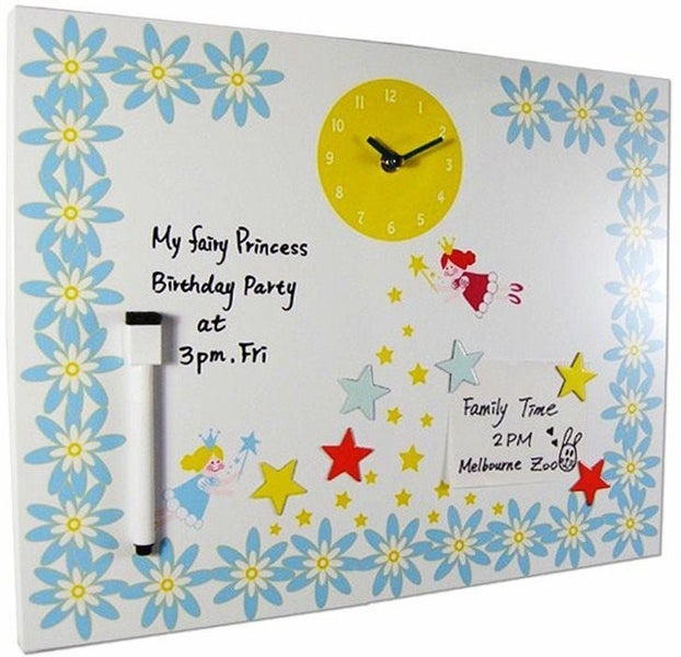 Fairy memo board with clock Carousel 1