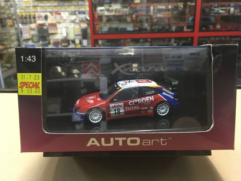 1/43 AUTO ART - CITROEN XSARA WRC 2003 S.LOEB No.18 WINNER OF SANREMO Carousel 1