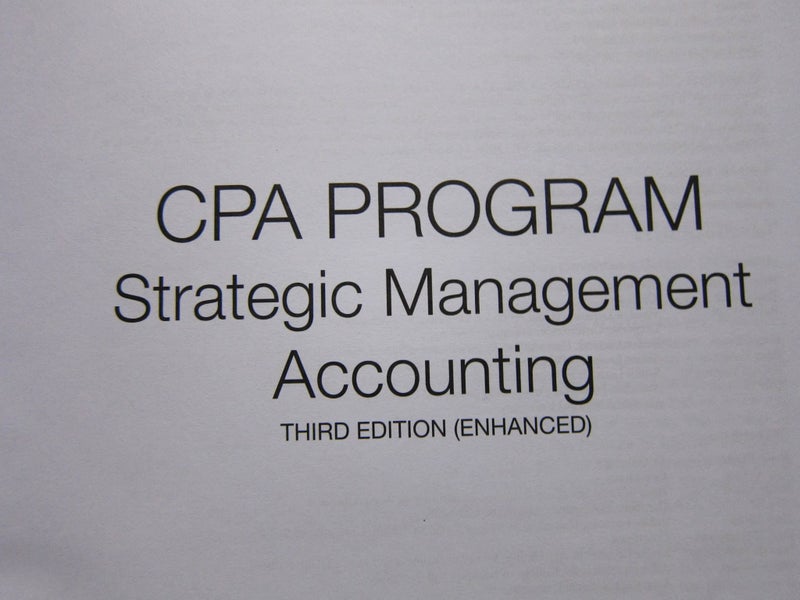 **CPA PROGRAM STRATEGIC MANAGEMENT ACCOUNTING -3RD EDI -INDEX PAGE BEEN TORN OFF Carousel 2