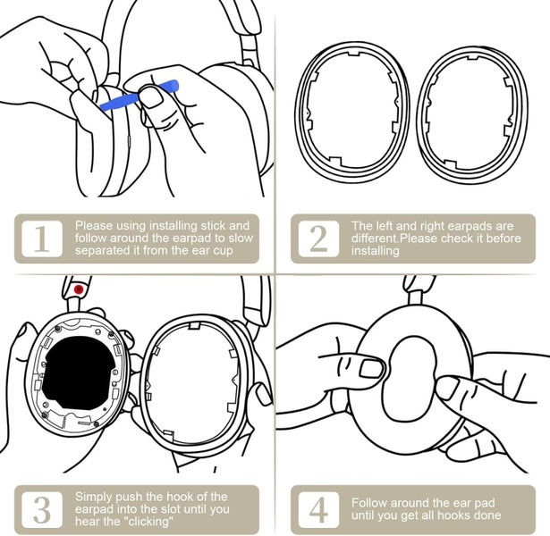 Earphone Pad Replacements for Sony WH-1000XM5 Carousel 10