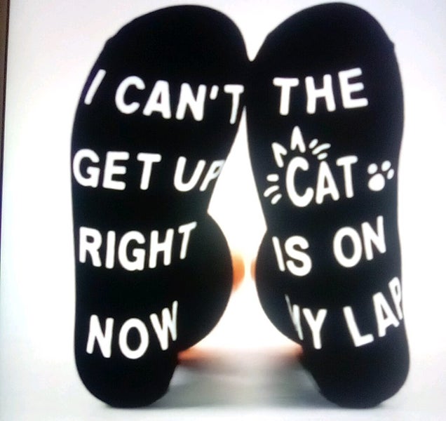 THE CATTAGE - Fun Cat Unisex Novelty Black Socks Add Whimsey To Your Feet Carousel 2