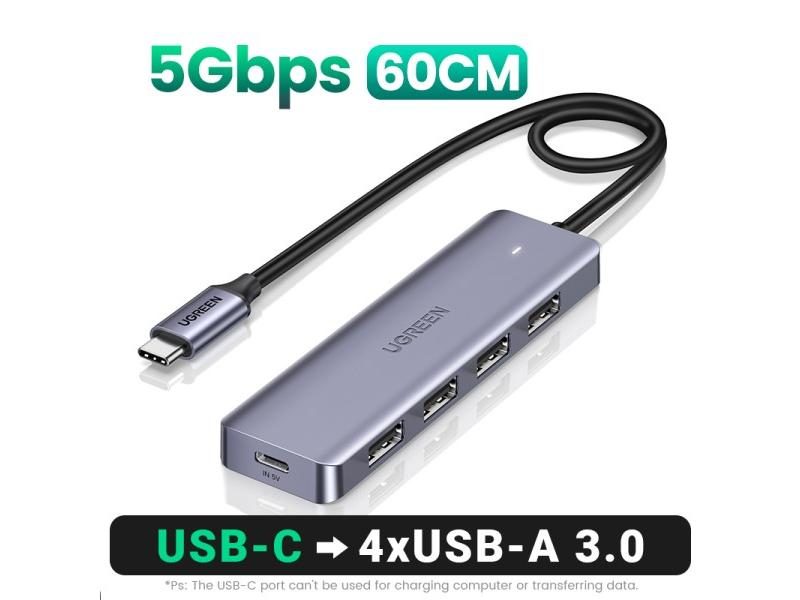 UGREEN USB C Hub 4 Ports USB Type C To USB 3.0 Hub Splitter Adapter For MacBook Carousel 1