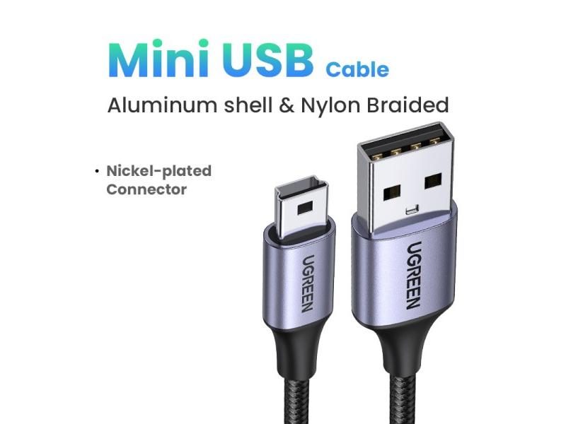 Ugreen Mini USB Cable Mini USB To USB For Card Reader Mobile Hard Drive MP3 MP4 Carousel 1