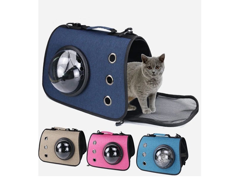 Portable Breathable Pet Carriers Crossbody Bag for Outdoor- Pink Only Carousel 1