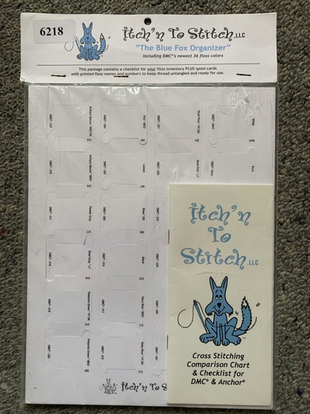 ITCH'N TO STITCH - "The Blue Fox Organiser" FLOSS KIT DMC & ANCHOR Carousel 1