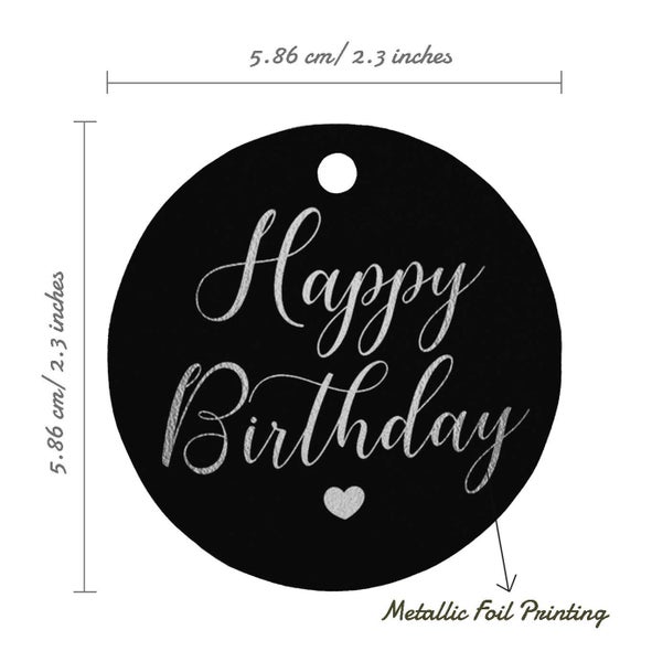 Inkdotpot Happy Birthday,Invitation Favor Paper Tags Foil Hang Tags Carousel 6