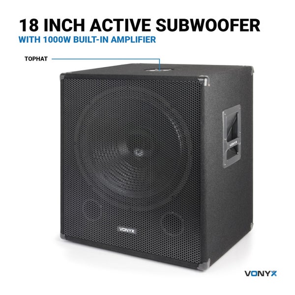 Active PA Subwoofer -18 Inch 1000Watts- Each Carousel 6