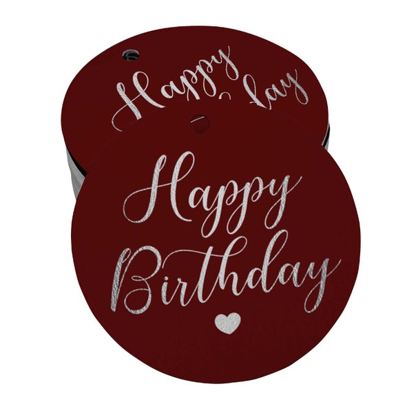 Inkdotpot Happy Birthday,Invitation Favor Paper Tags Foil Hang Tags Carousel 1
