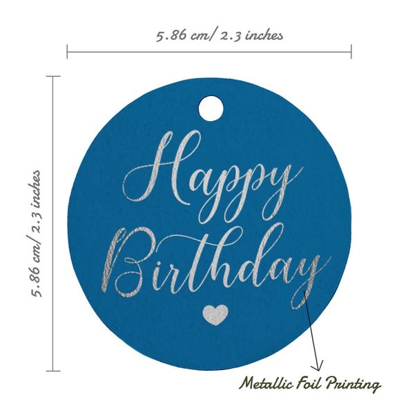 Inkdotpot Happy Birthday,Invitation Favor Paper Tags Foil Hang Tags Carousel 6