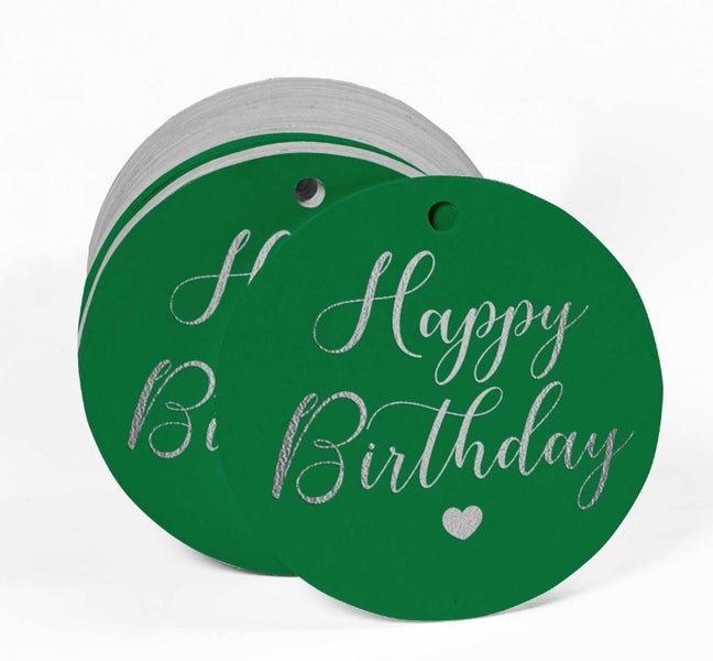Inkdotpot Happy Birthday,Invitation Favor Paper Tags Foil Hang Tags Carousel 2