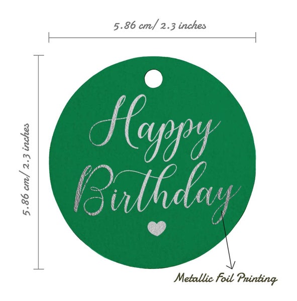 Inkdotpot Happy Birthday,Invitation Favor Paper Tags Foil Hang Tags Carousel 6
