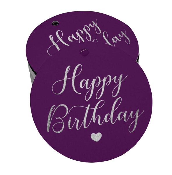 Inkdotpot Happy Birthday,Invitation Favor Paper Tags Foil Hang Tags Carousel 1