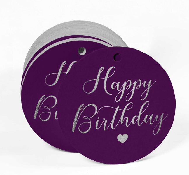 Inkdotpot Happy Birthday,Invitation Favor Paper Tags Foil Hang Tags Carousel 2