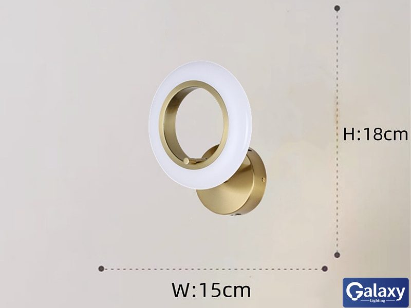 FREE SHIPPING, Matt Gold Modern Wall light W115 Carousel 3