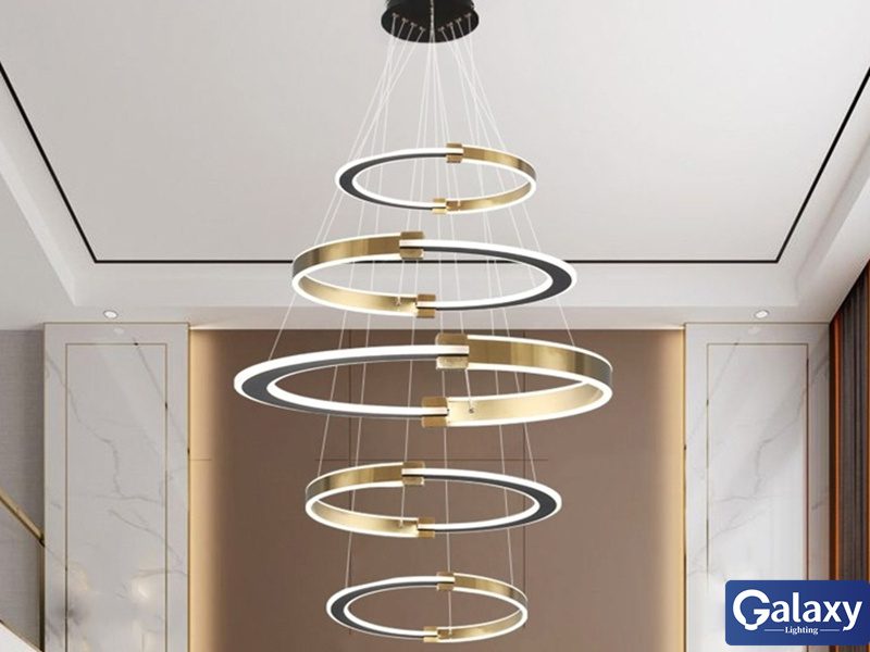 P350-5Rings Modern LED Drop Light Carousel 1