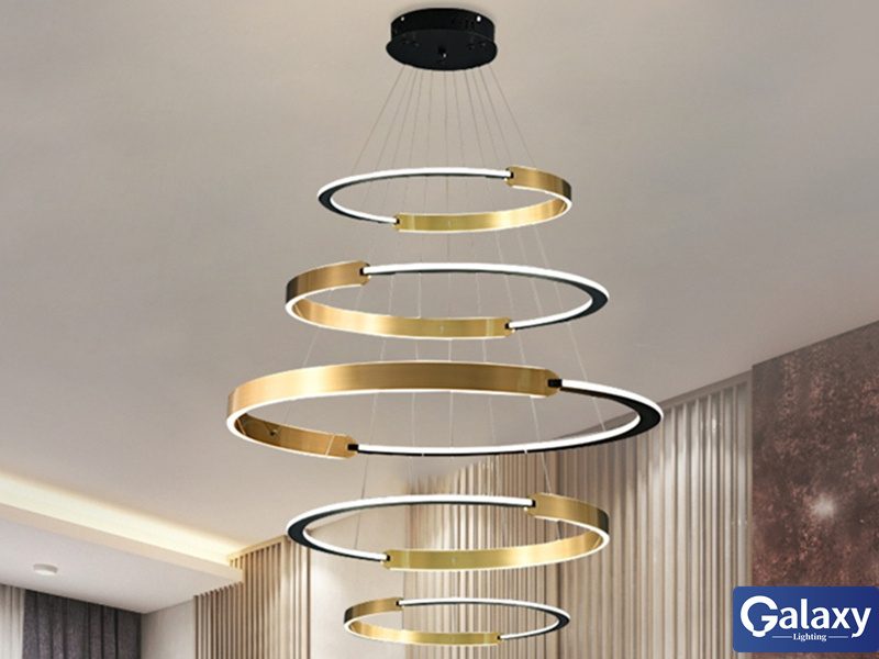 P350-5Rings Modern LED Drop Light Carousel 2