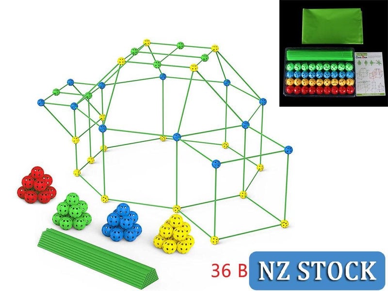 NEW Kids Construction Fort Building Kit Afterpay Carousel 1