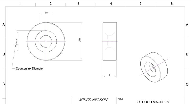 6 Pairs MILES NELSON 332 DOOR Magnetic Catches CHROME PLATE Carousel 2
