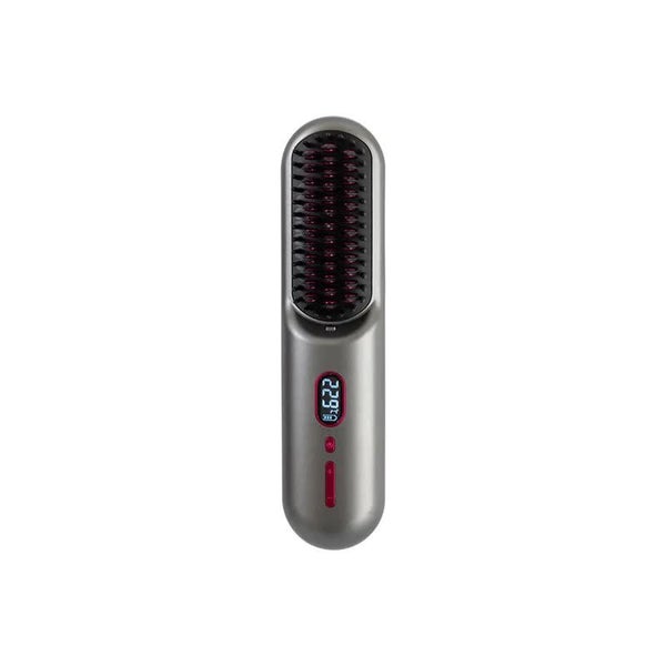Elosung Gray Rechargeable Ionic Hair Straightening Comb Usb Wireless Travel Styl Carousel 1