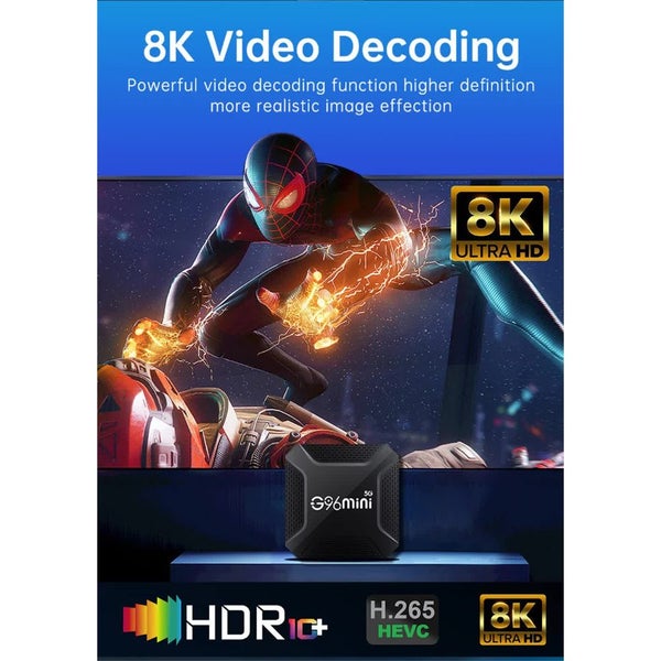 Elosung G96mini 5G Android Tv Box Rk3228 Processor 8K Hd 13.0 Wifi Smart Box(1G+ Carousel 2