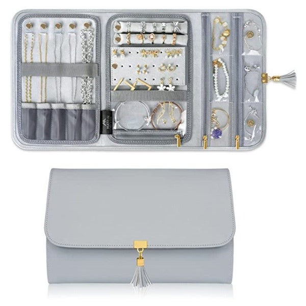 Veile Studios Foldable Jewelry Storage Travel Organizer Portable Multi Compartme Carousel 1