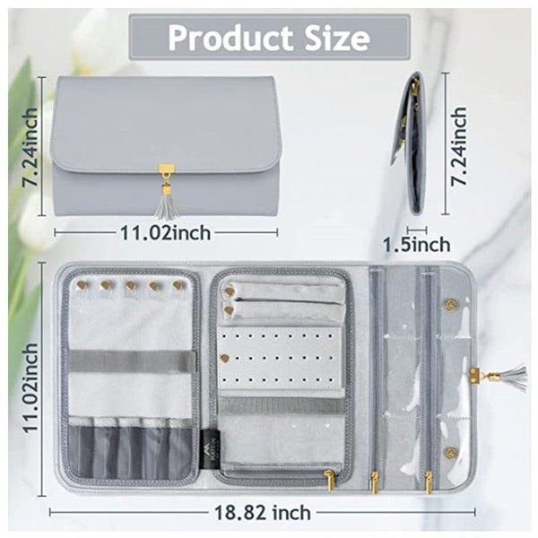 Veile Studios Foldable Jewelry Storage Travel Organizer Portable Multi Compartme Carousel 2