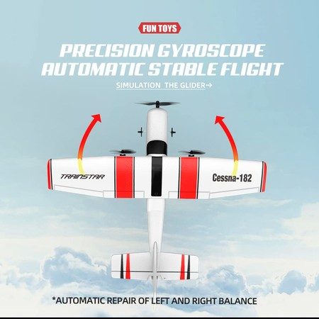 RC Plane 2.4GHz 2 Channels RTF RC Aircraft with 3-Axis Gyro Carousel 10