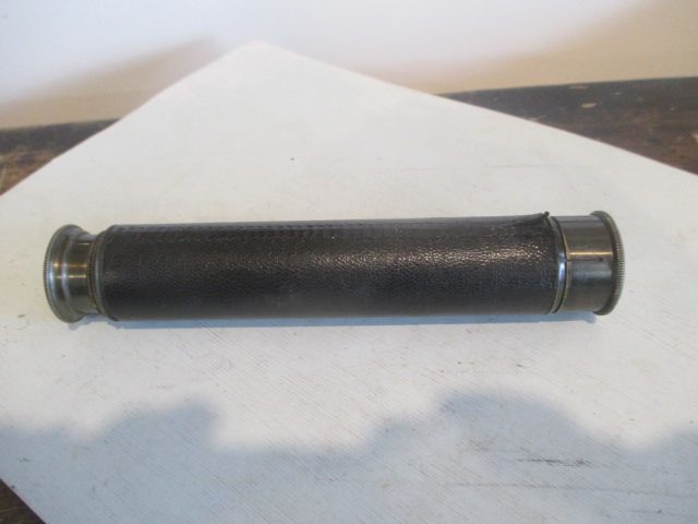 ENGLISH TELESCOPE. VINTAGE BRASS 18X MAG. ENGEECO. 4 DRWR Carousel 4