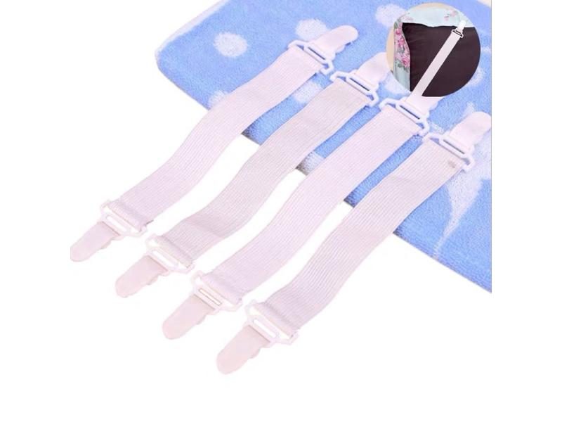 4 Pcs Elastic Bed Sheet Mattress Cover Fasteners Kit Home Textiles Accessories Carousel 1