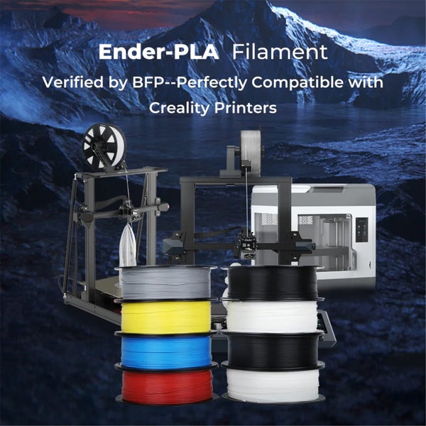 Creality Ender PLA Filament - Red 1kg Roll - 1.75mm - Compatible with most FDM Carousel 8