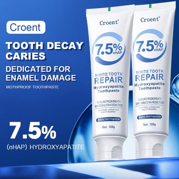 White Tooth Repair Hydroxyapatite Toothpaste Enamel Protection Freshening Breath Carousel 2