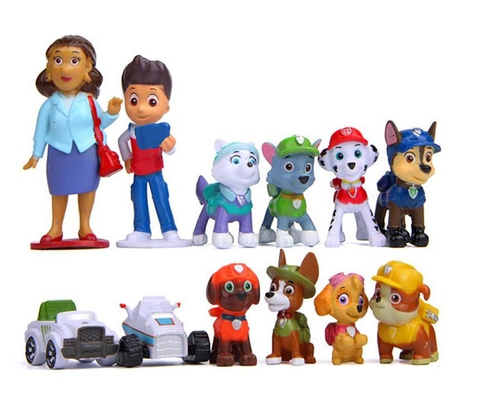 Paw Patrol and ride figures set of 10 cake decoration Carousel 1