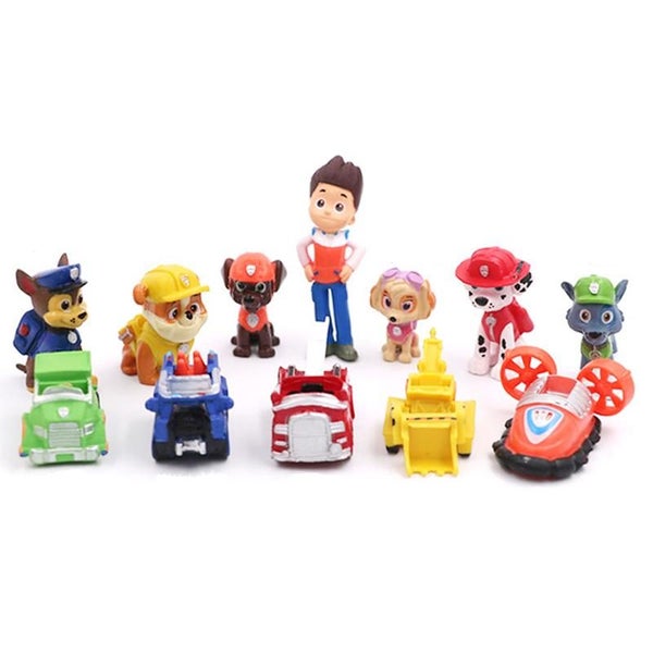 Paw Patrol and ride figures set of 12 cake decoration Carousel 1