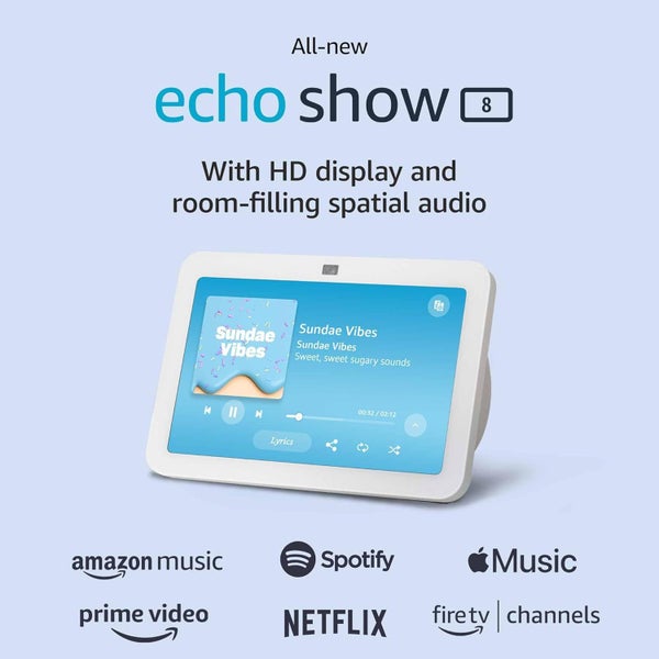 Amazon Echo Show 8 3rd Gen Smart Home Hub - White Carousel 2