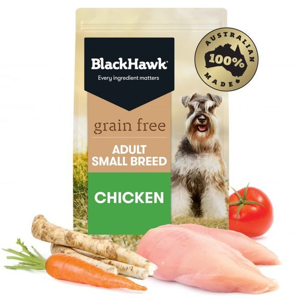 BLACKHAWK DOG FOOD GRAIN FREE ADULT SMALL BREED CHICKEN 7KG SPECIAL Carousel 1