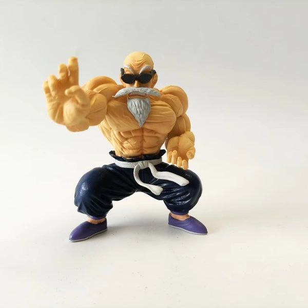 10CM Anime Dragon Ball Figurine Muscle Master Roshi PVC Action Figure Carousel 2